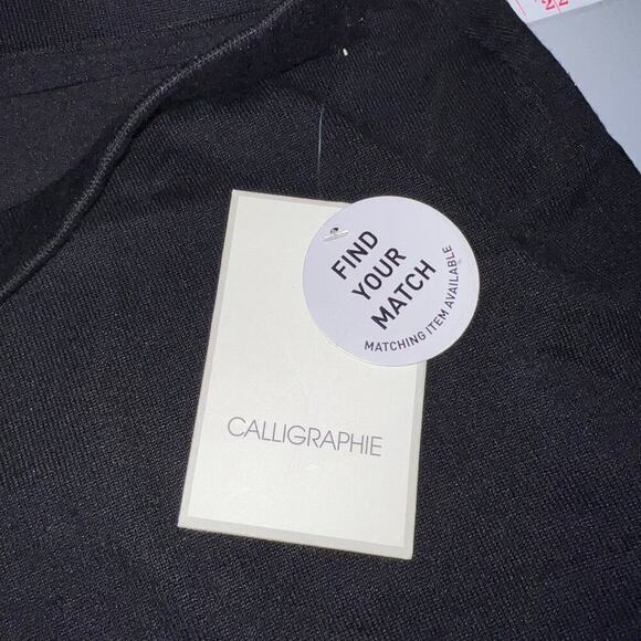 Calligraphy XL, Goth micro ribbed a-line beaded side slit knit midi skirt new
￼ - Picture 8 of 9